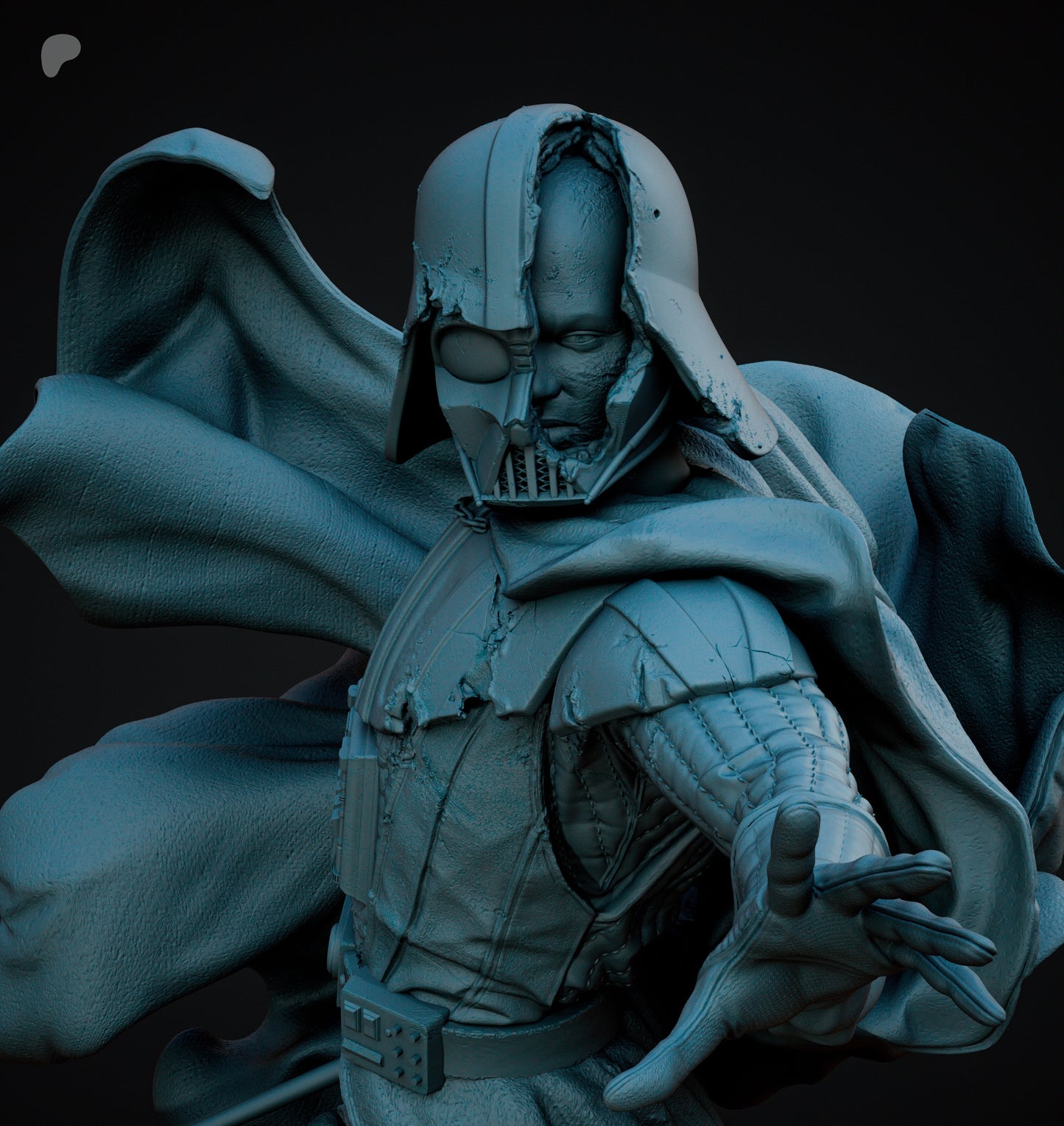 Darth Vader Sculpture (75mm to 500mm) - Unassembled/Unpainted/3D Print