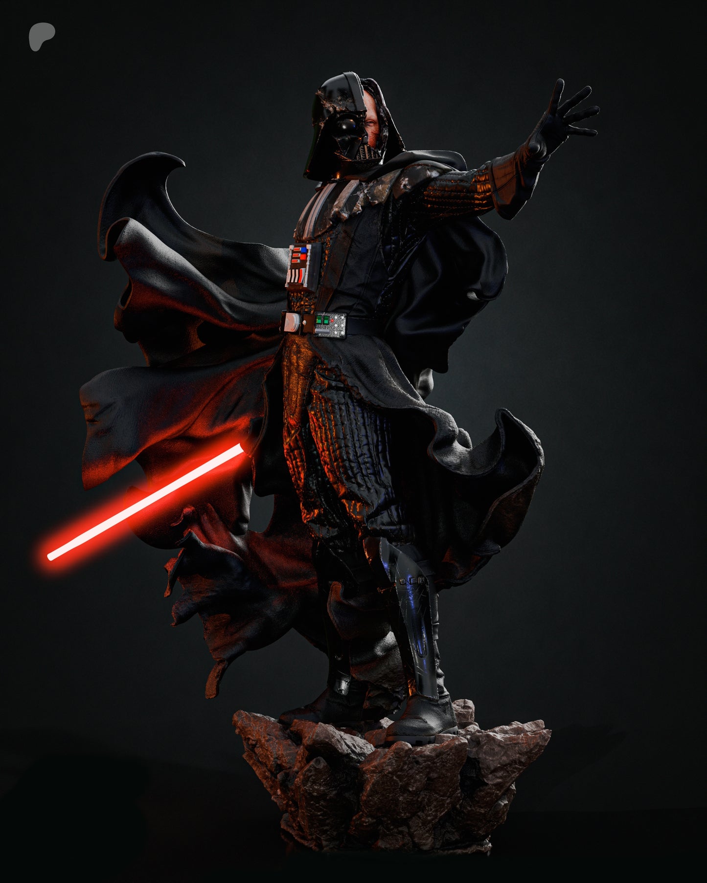 Darth Vader Sculpture (75mm to 500mm) - Unassembled/Unpainted/3D Print