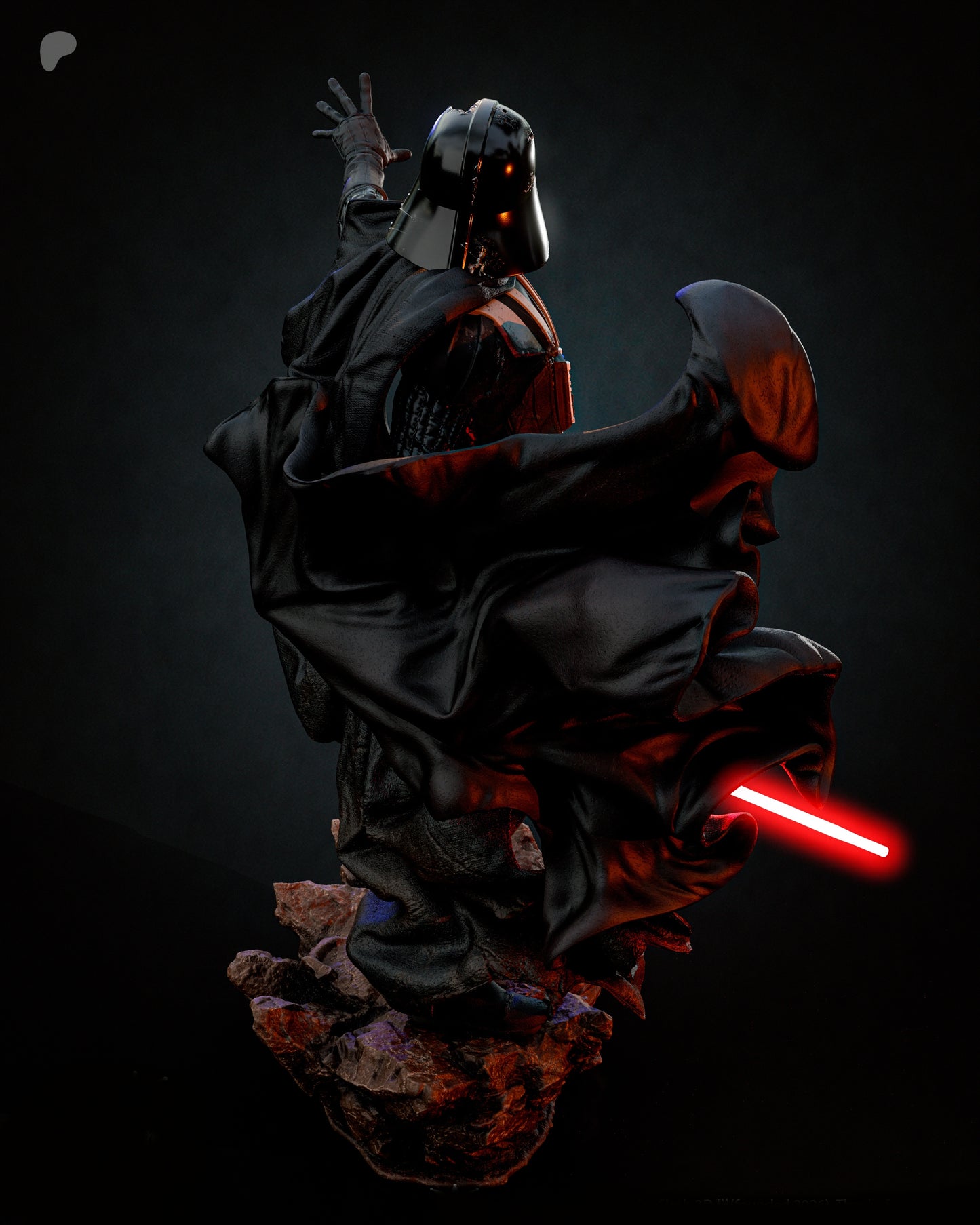 Darth Vader Sculpture (75mm to 500mm) - Unassembled/Unpainted/3D Print