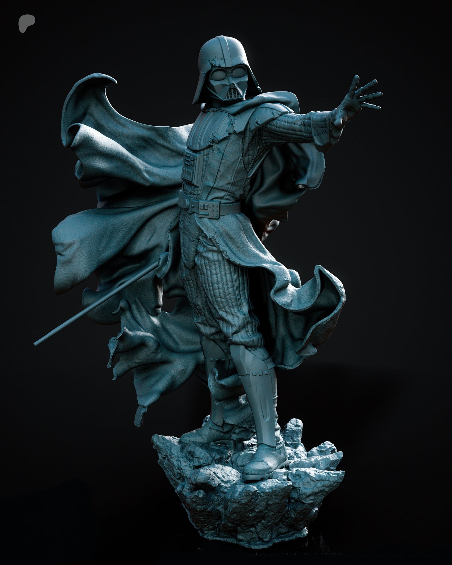 Darth Vader Sculpture (75mm to 500mm) - Unassembled/Unpainted/3D Print
