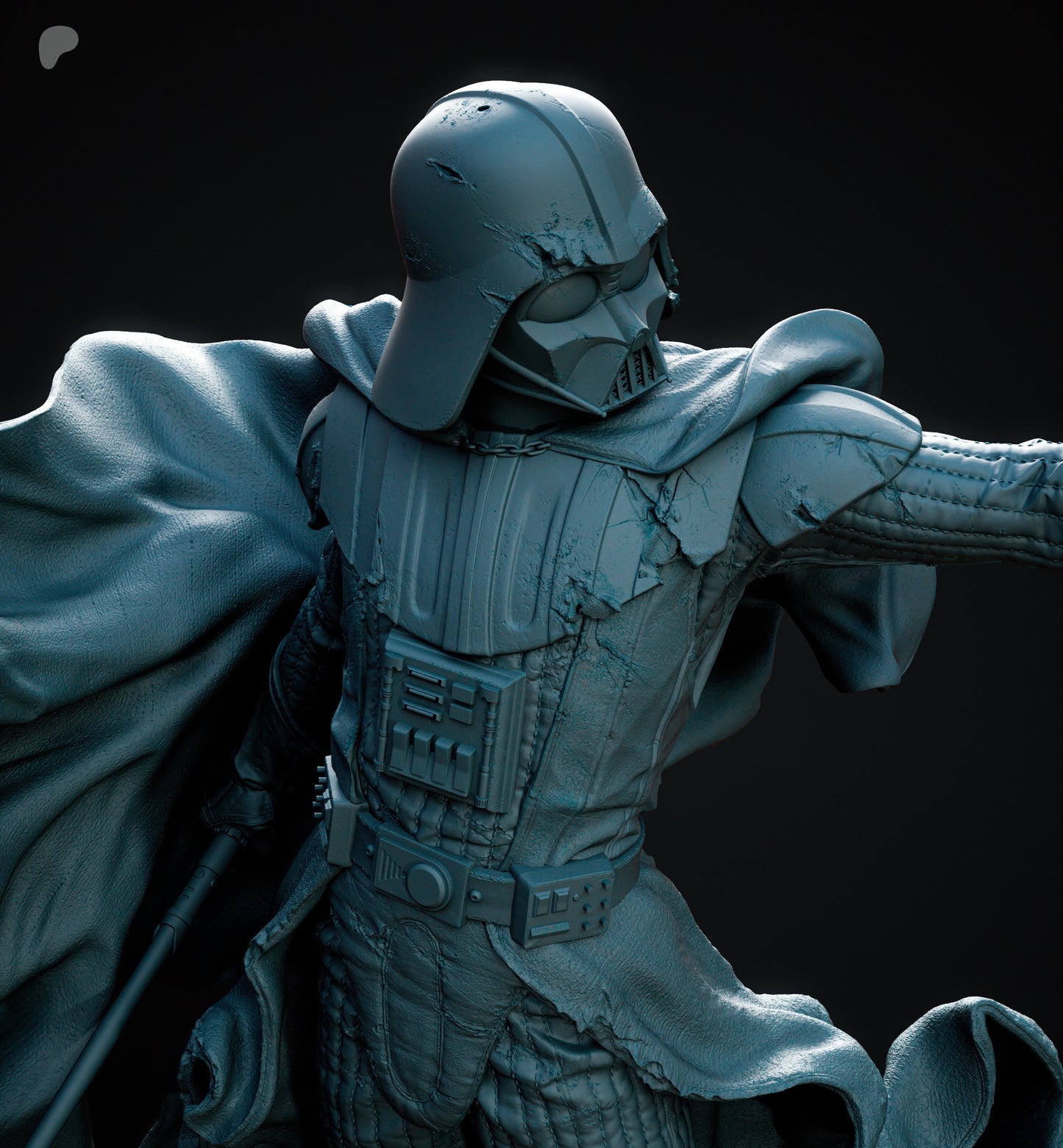 Darth Vader Sculpture (75mm to 500mm) - Unassembled/Unpainted/3D Print