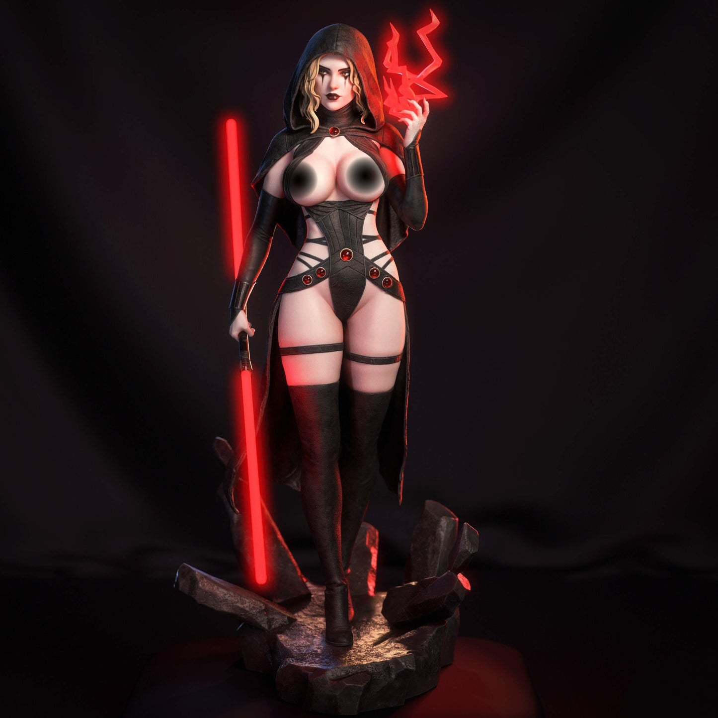 Darth Zannah NSFW Sculpture (75mm to 500mm) - Unassembled/Unpainted/3D Print