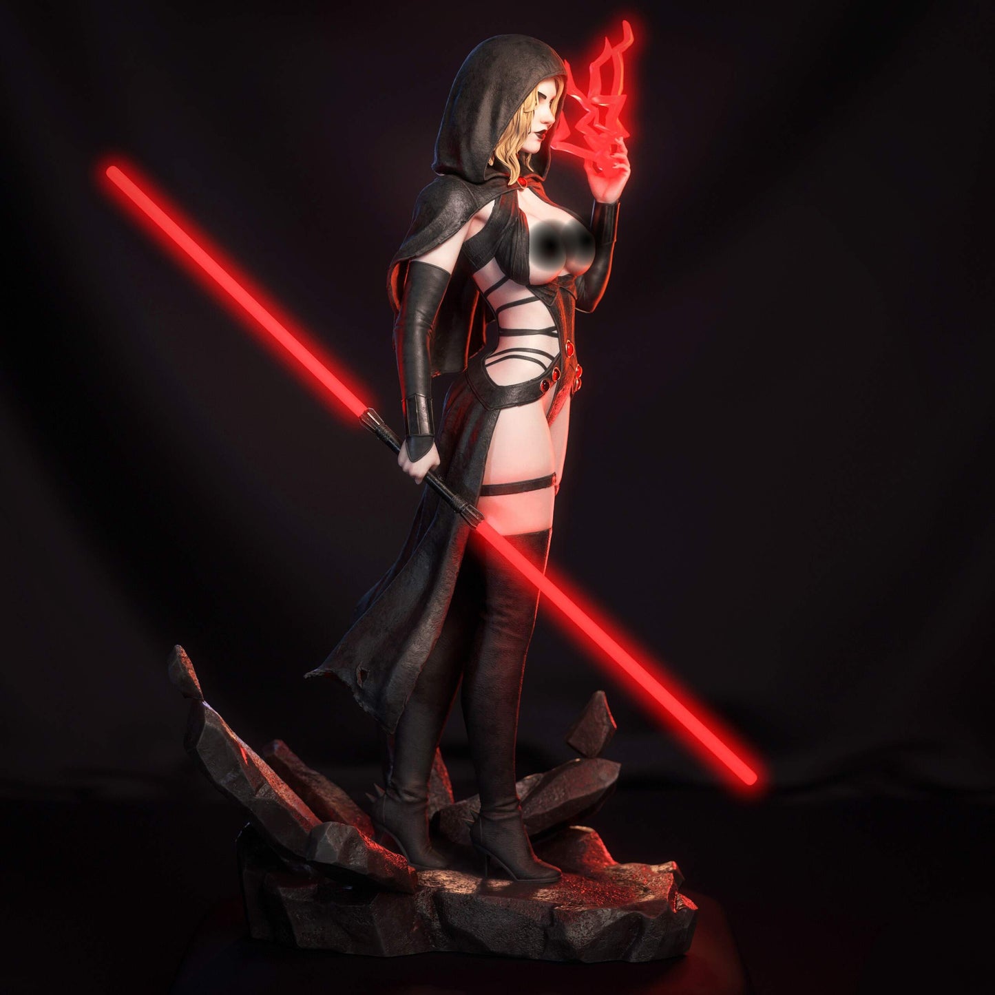 Darth Zannah NSFW Sculpture (75mm to 500mm) - Unassembled/Unpainted/3D Print