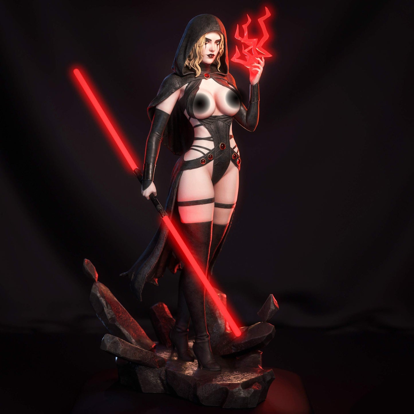 Darth Zannah NSFW Sculpture (75mm to 500mm) - Unassembled/Unpainted/3D Print