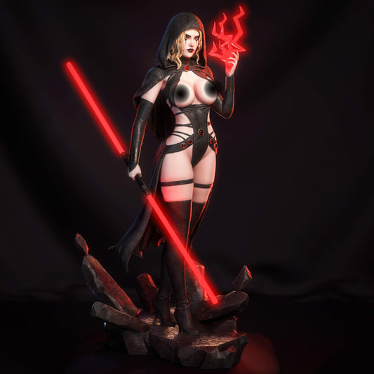 Darth Zannah NSFW Sculpture (75mm to 500mm) - Unassembled/Unpainted/3D Print