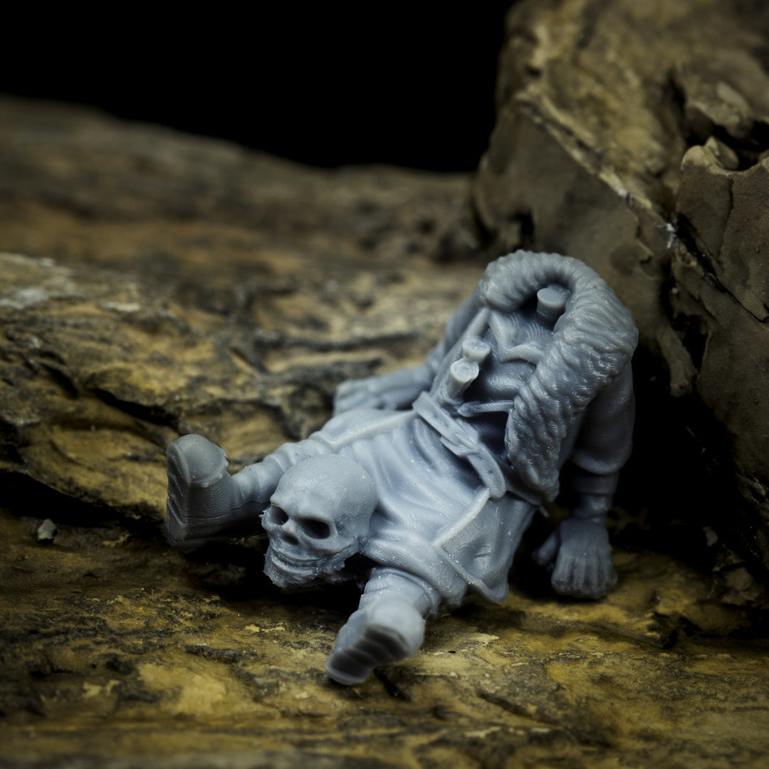 Dead Dwarves - Dungeons and Dragons - Lord of the Rings - by The Print goes Ever On - Tabletop RPG Miniature - Roleplaying 3D Printed Fantasy Mini