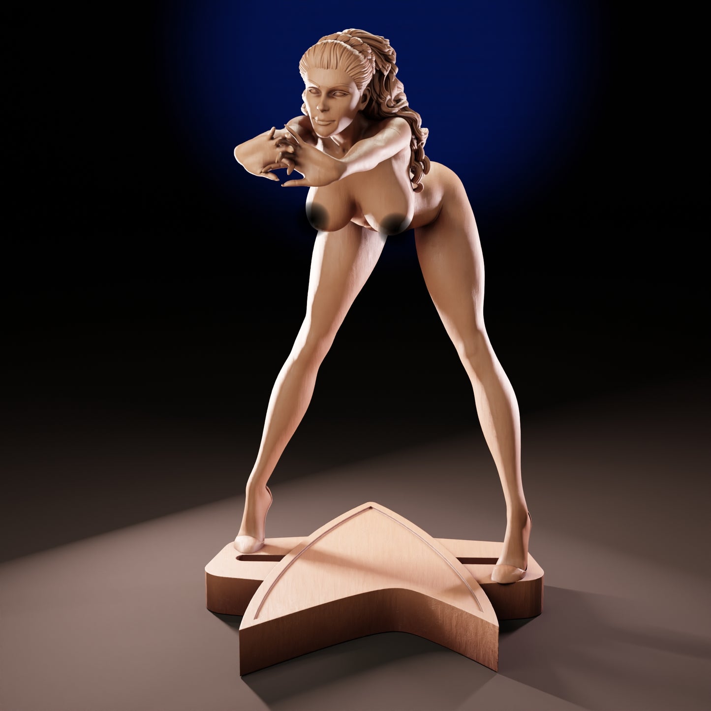 Deanna Troi NSFW Sculpture (75mm to 500mm) - Unassembled/Unpainted/3D Print