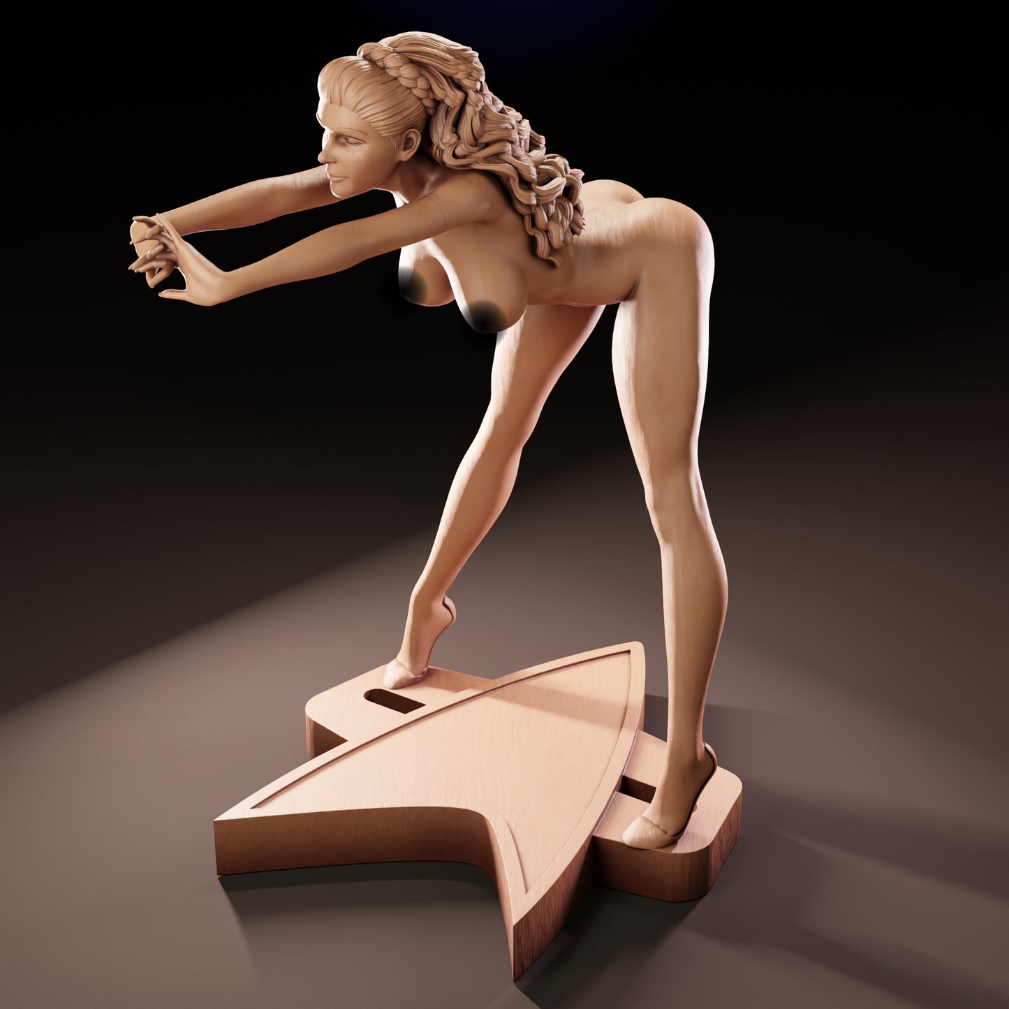 Deanna Troi NSFW Sculpture (75mm to 500mm) - Unassembled/Unpainted/3D Print