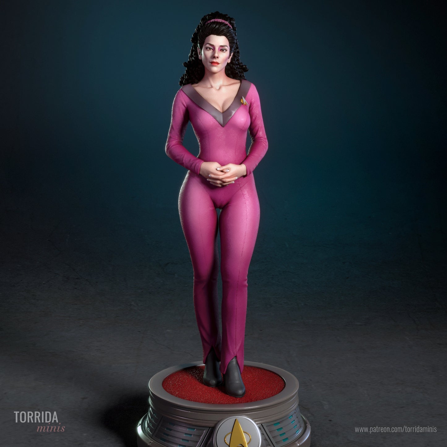 Deanna Troi Sculpture (75mm to 500mm) - Unassembled/Unpainted/3D Print