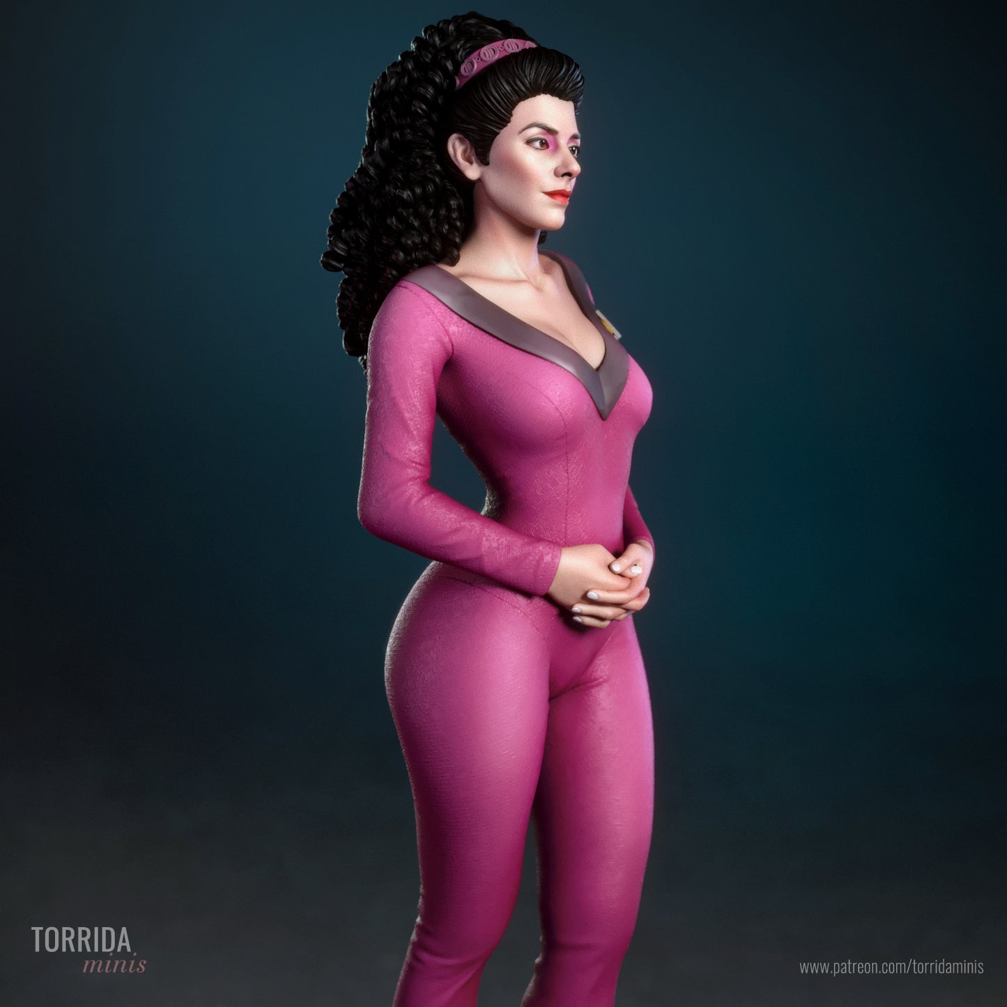 Deanna Troi Sculpture (75mm to 500mm) - Unassembled/Unpainted/3D Print