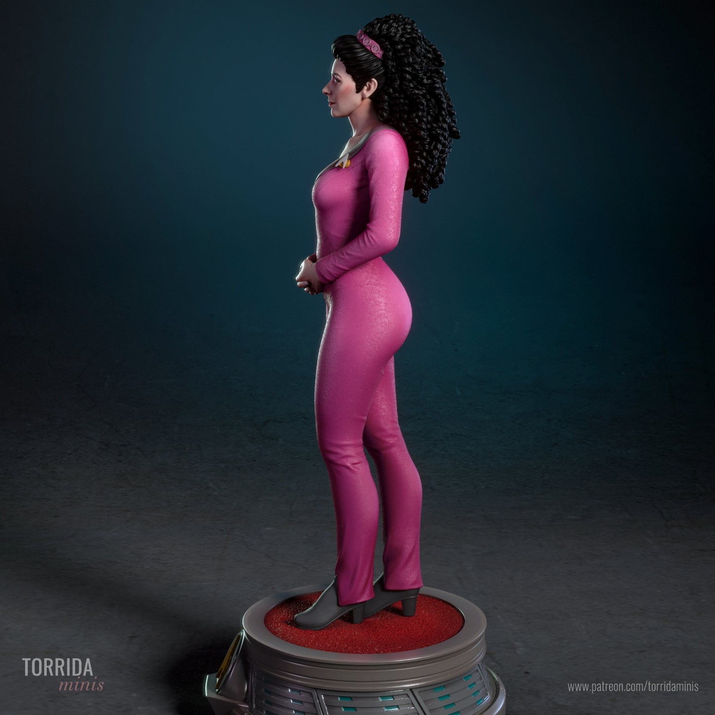 Deanna Troi Sculpture (75mm to 500mm) - Unassembled/Unpainted/3D Print