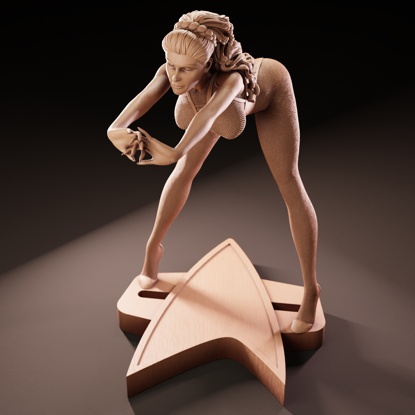 Deanna Troi STNG Sculpture (75mm to 500mm) - Unassembled/Unpainted/3D Print