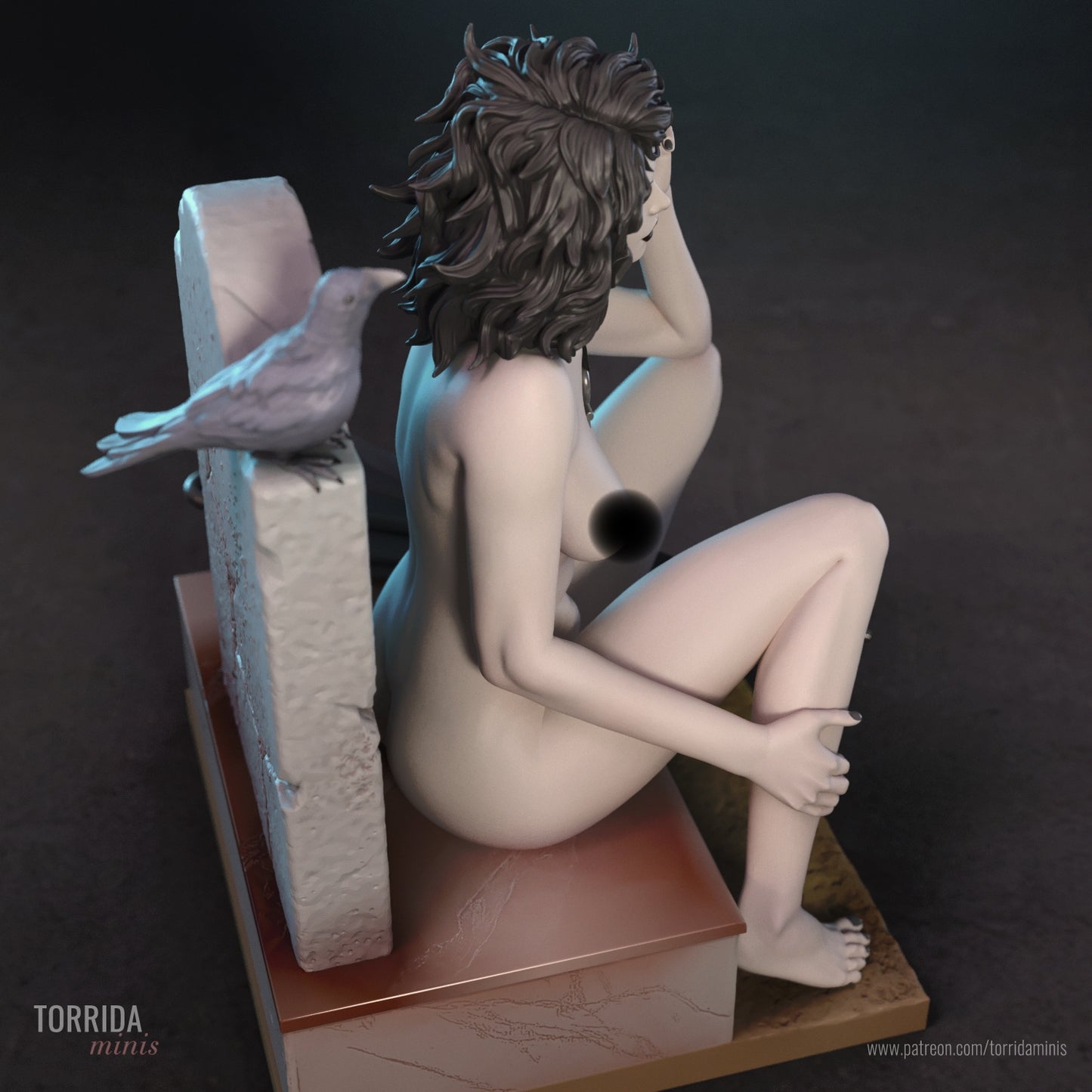 Death Sandman NSFW Sculpture (75mm to 500mm) - Unassembled/Unpainted/3D Print