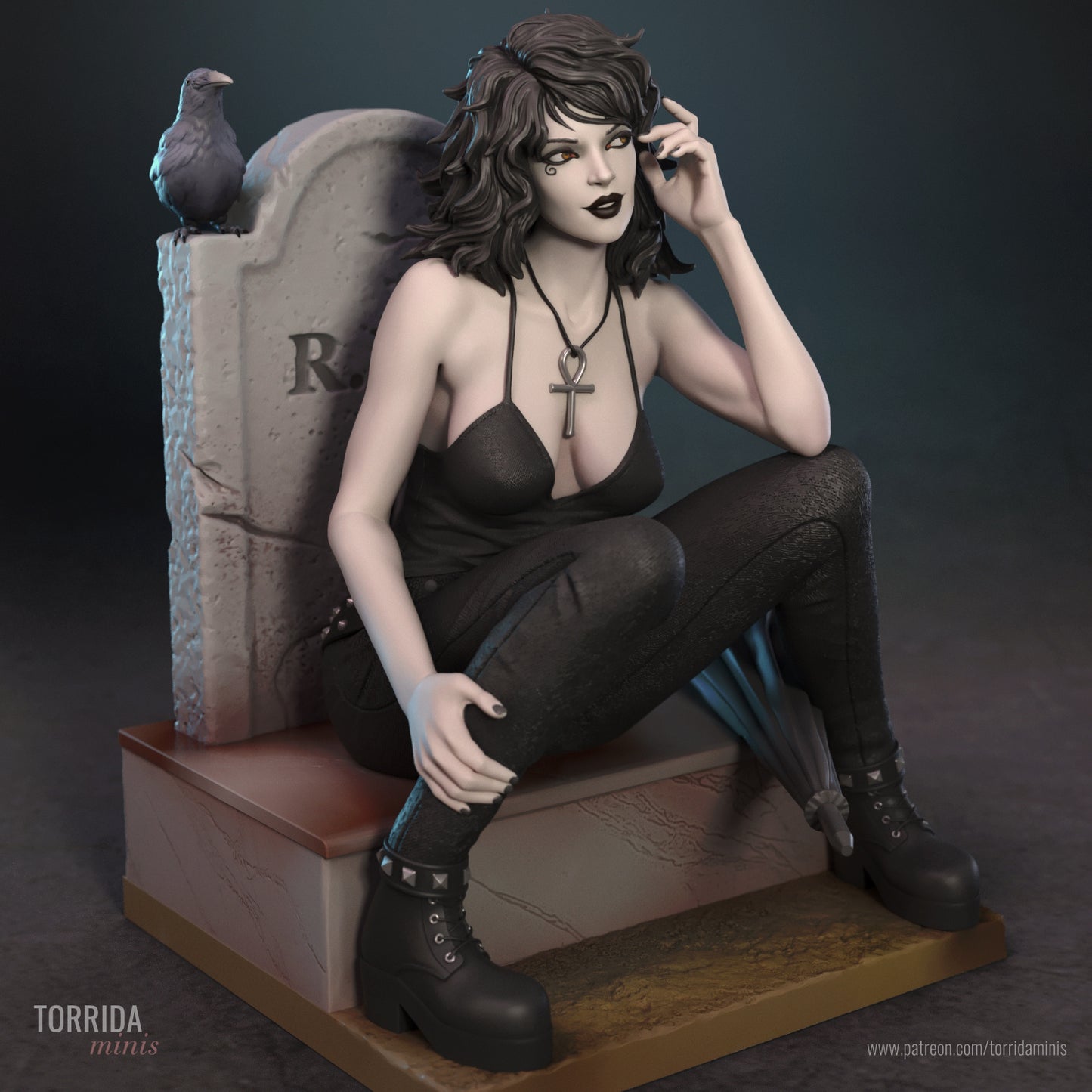 Death Sculpture (75mm to 500mm)- by Torrida - Sandman - Unassembled - Unpainted - 3DPrint