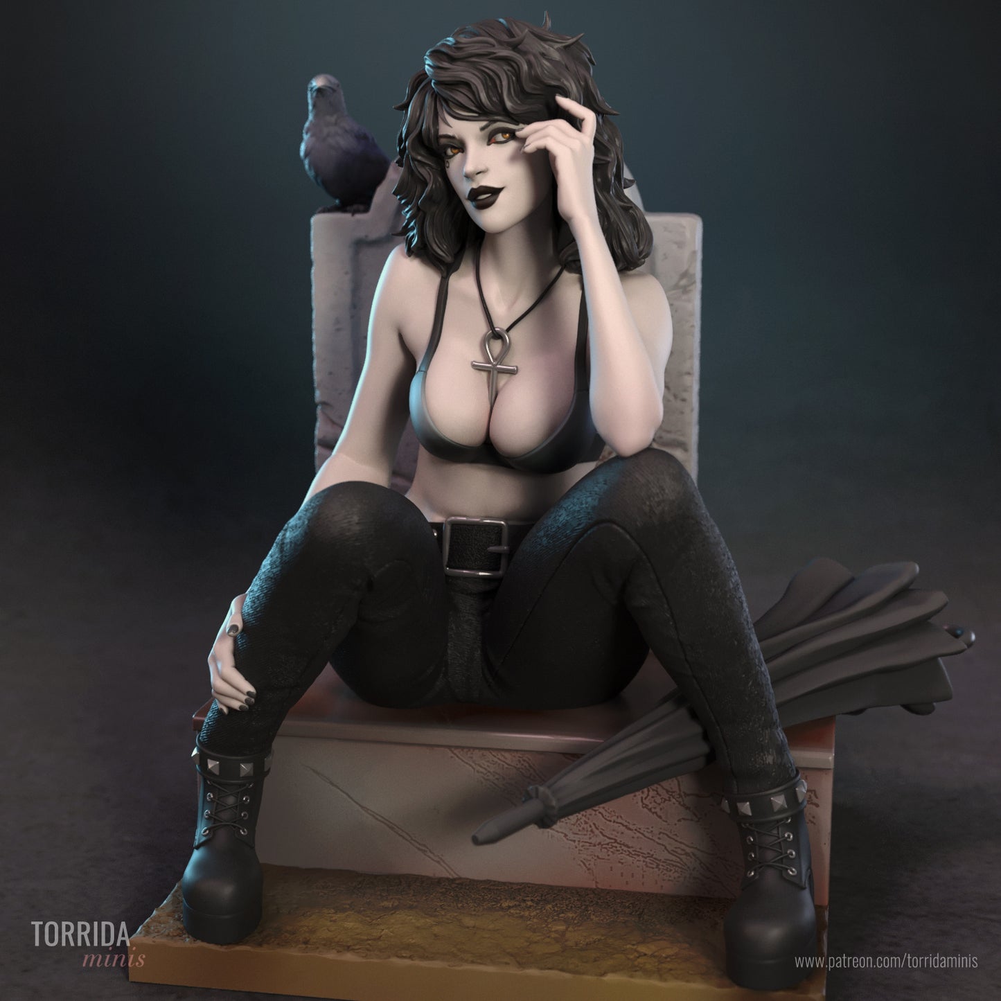 Death Sculpture (75mm to 500mm)- by Torrida - Sandman - Unassembled - Unpainted - 3DPrint