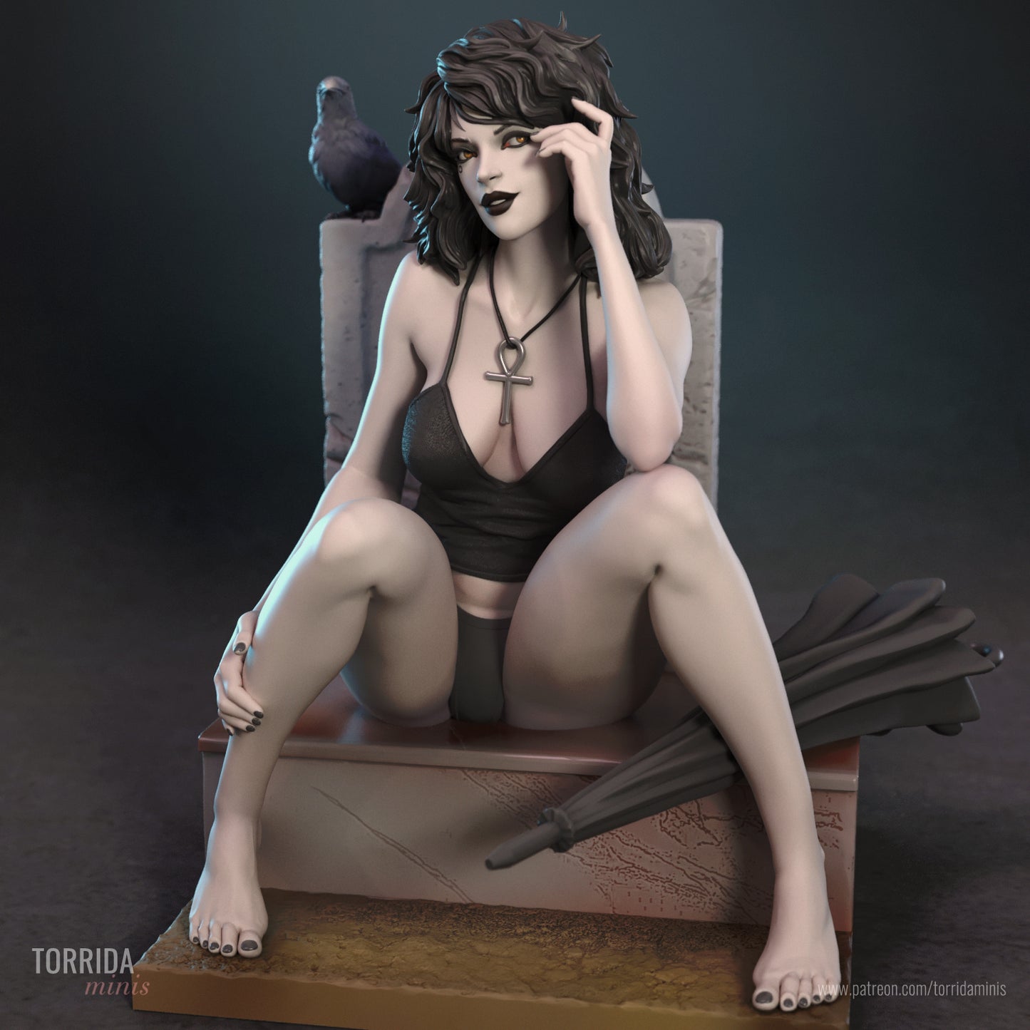 Death Sculpture (75mm to 500mm)- by Torrida - Sandman - Unassembled - Unpainted - 3DPrint