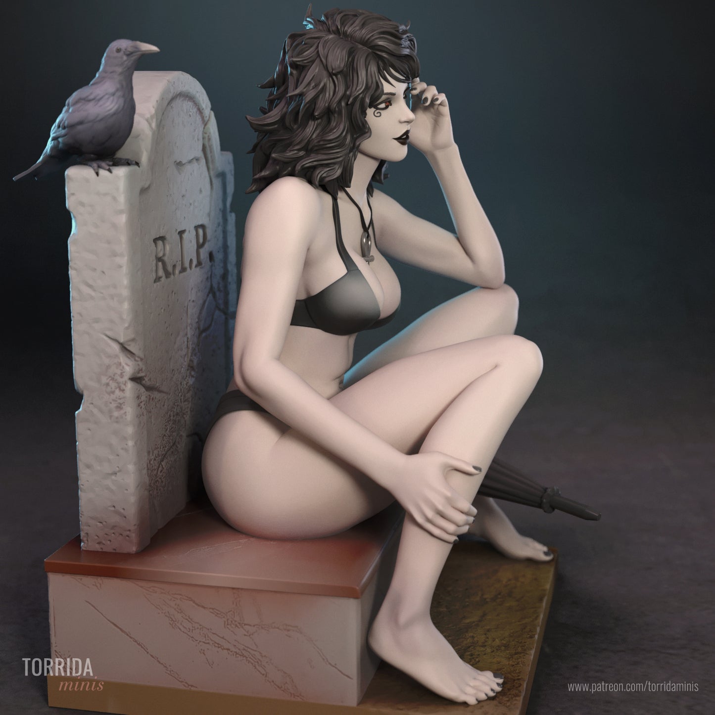 Death Sculpture (75mm to 500mm)- by Torrida - Sandman - Unassembled - Unpainted - 3DPrint