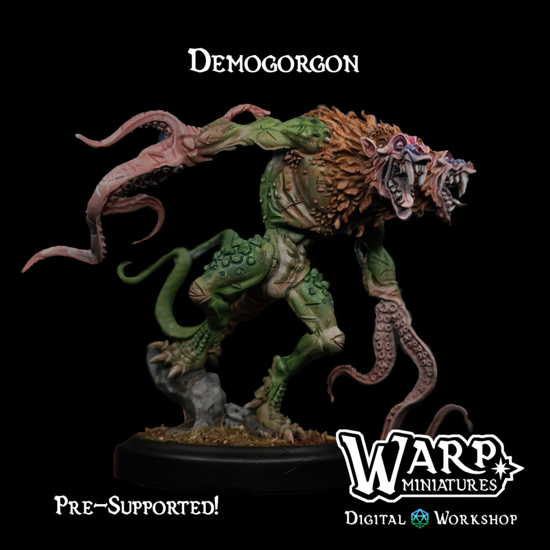 Demogorgon - Dungeons and Dragons - by Warp Minis- Tabletop RPG Miniature - Roleplaying 3D Printed Fantasy Mini