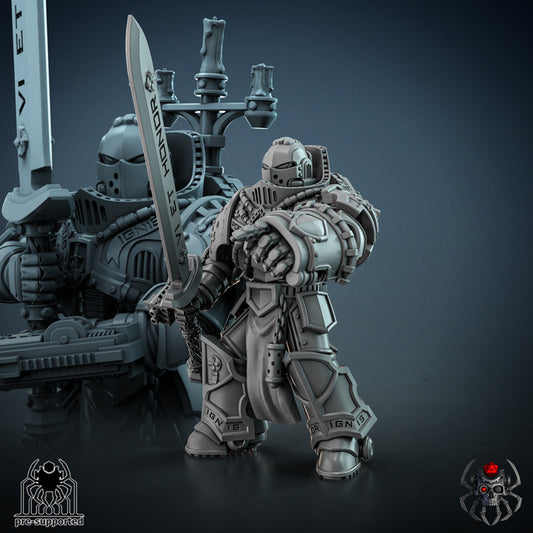 Demon Hunter - Compatible with Warhammer 40K - by Eightlegs Miniatures - Tabletop RPG Miniature - Roleplaying 3D Printed Fantasy Mini