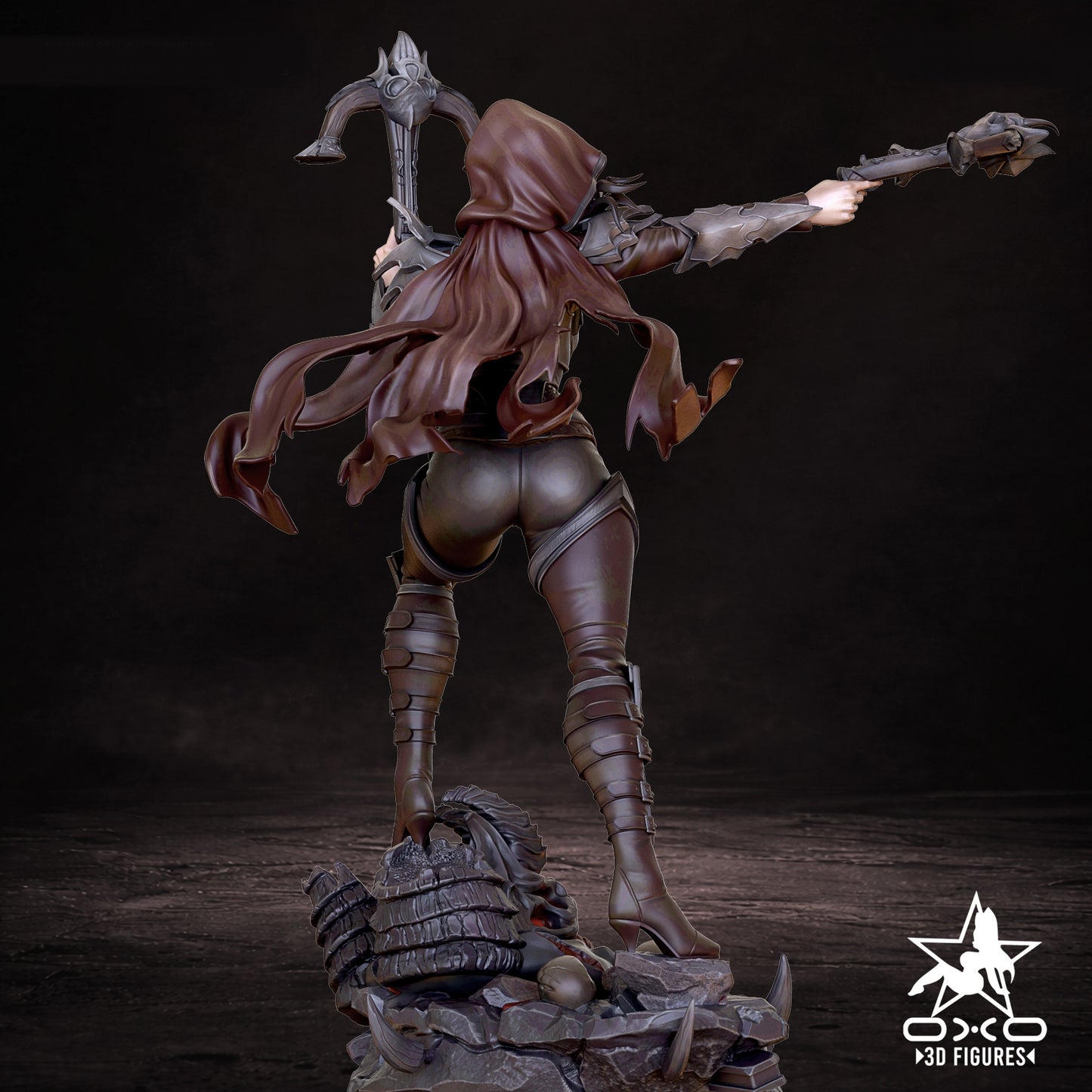 Demon Hunter Sculpture (75mm to 500mm) - Unassembled/Unpainted/3D Print