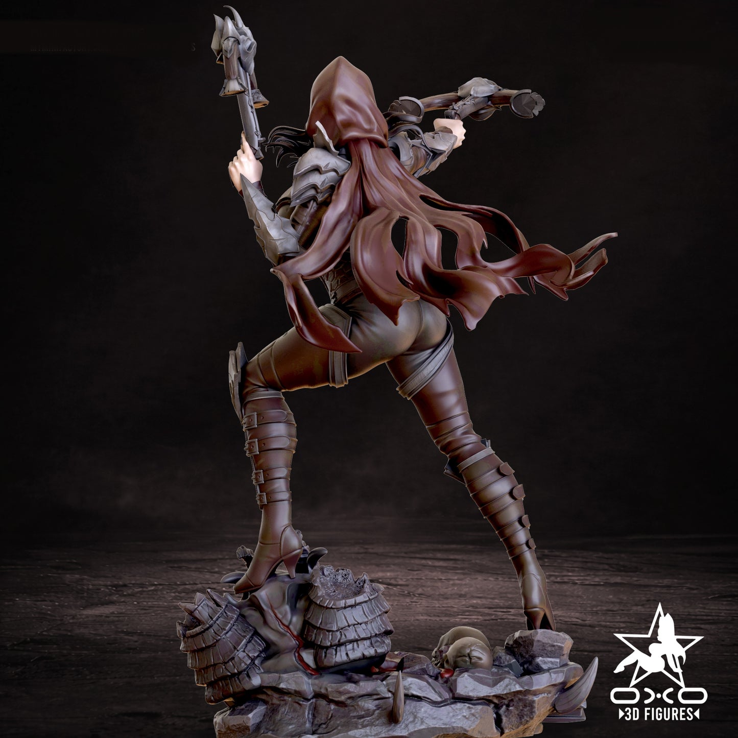 Demon Hunter Sculpture (75mm to 500mm) - Unassembled/Unpainted/3D Print