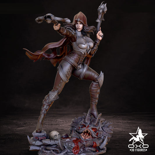 Demon Hunter Sculpture (75mm to 500mm) - Unassembled/Unpainted/3D Print