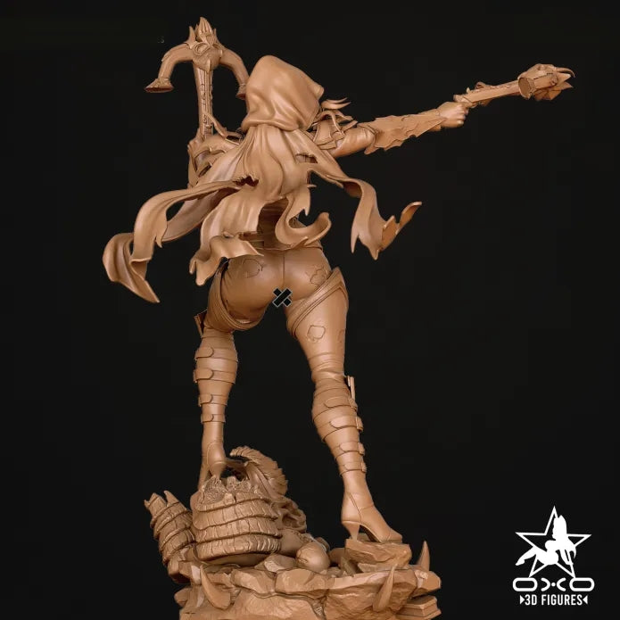 Demon Hunter NSFW Sculpture (75mm to 500mm) - Unassembled/Unpainted/3D Print