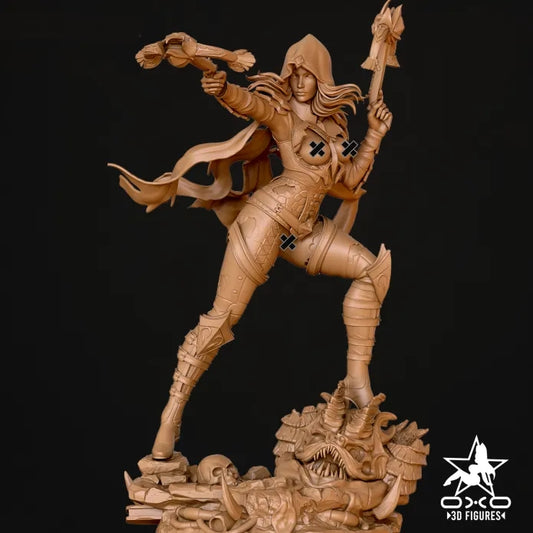 Demon Hunter NSFW Sculpture (75mm to 500mm) - Unassembled/Unpainted/3D Print