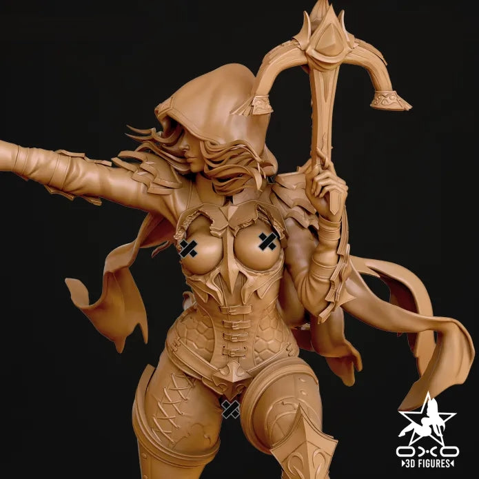 Demon Hunter NSFW Sculpture (75mm to 500mm) - Unassembled/Unpainted/3D Print