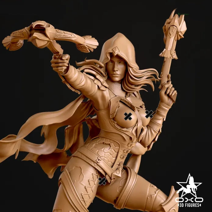 Demon Hunter NSFW Sculpture (75mm to 500mm) - Unassembled/Unpainted/3D Print