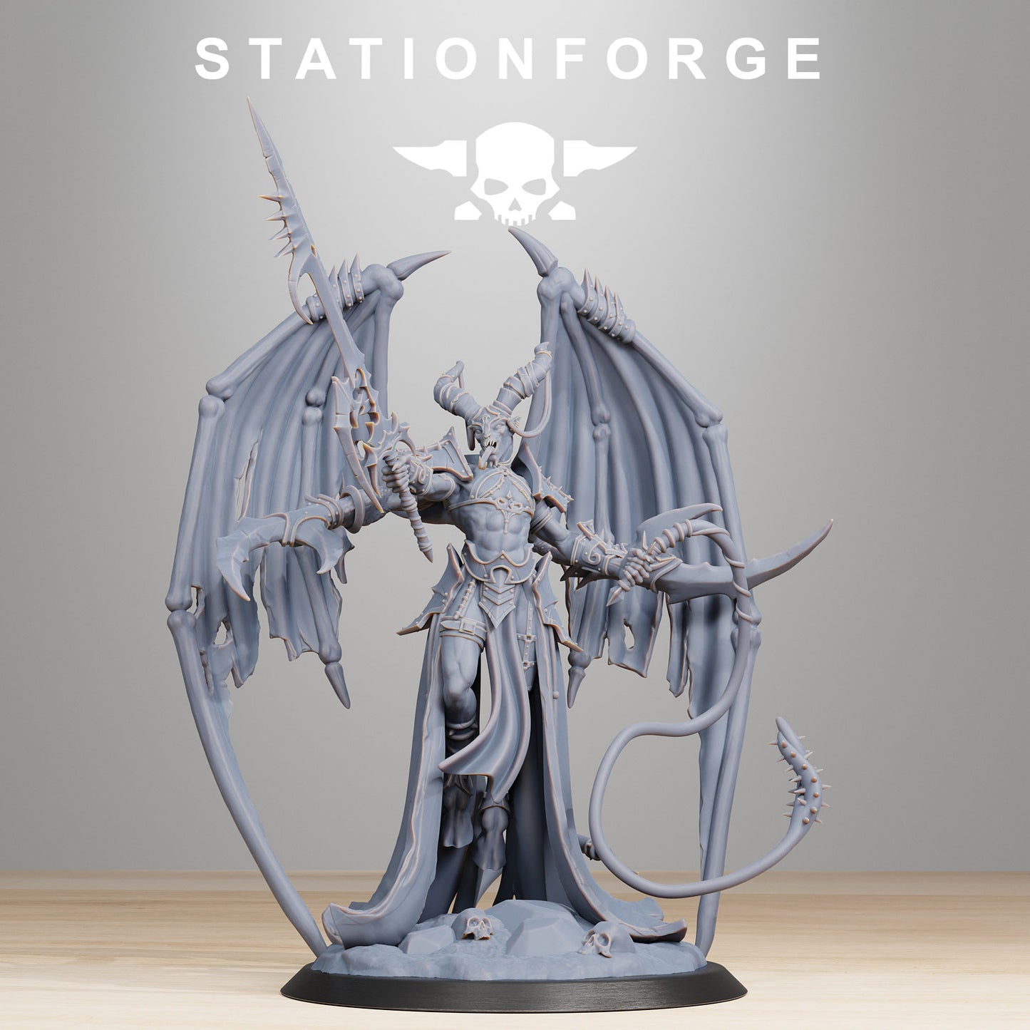 Demon Queen - Compatible with Warhammer 40K - by Station Forge - Tabletop RPG Miniature - Roleplaying 3D Printed Fantasy Mini