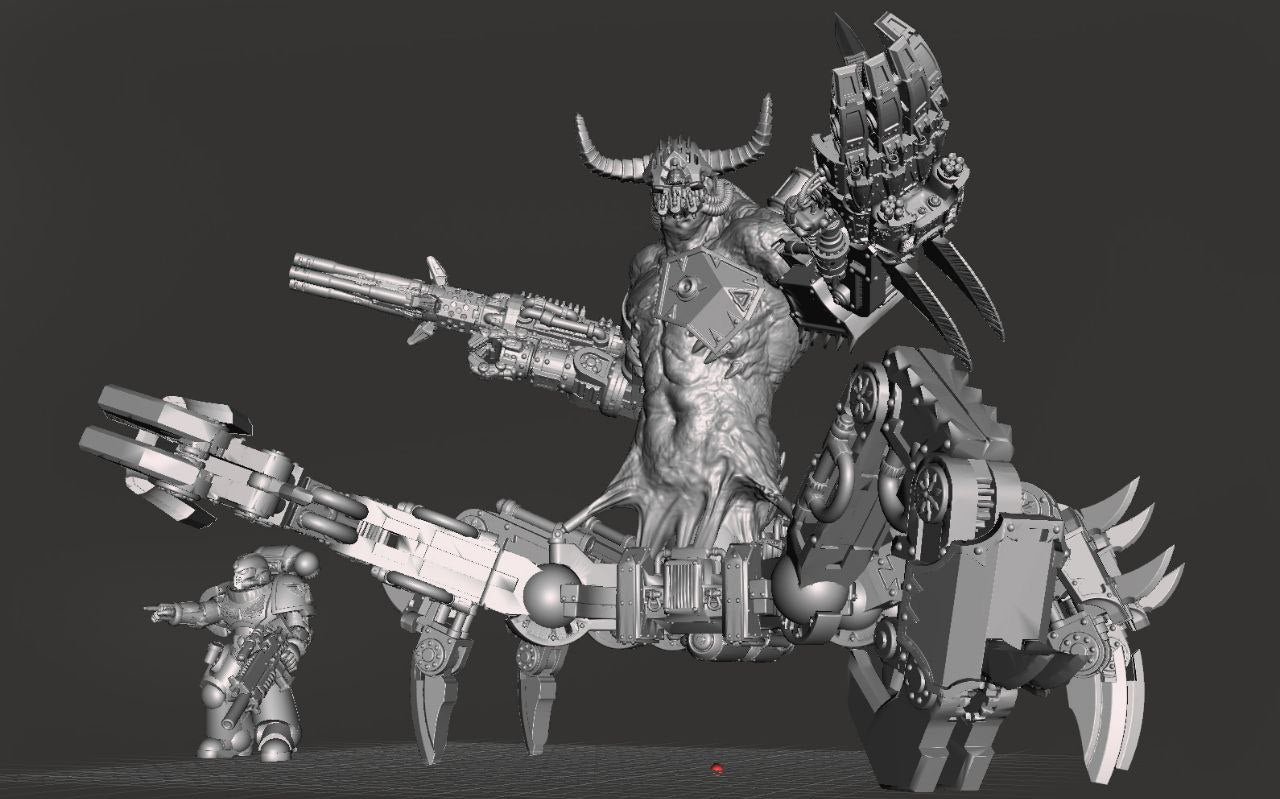 Chaos Destroyer of Life - War Machine - by Solwyte - Tabletop RPG Miniature - Roleplaying 3D Printed Fantasy Mini