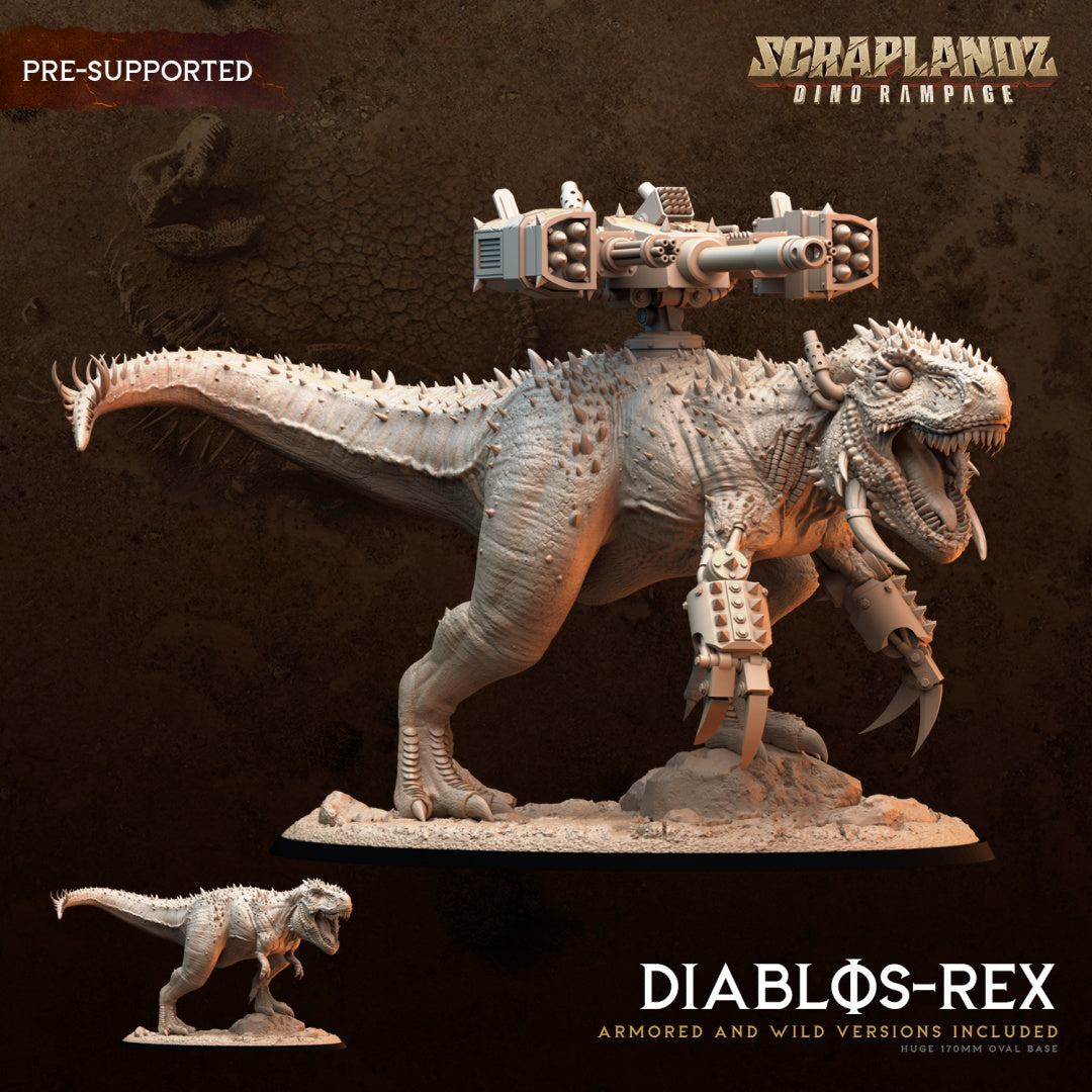 Orkaz - Diablos-REX War Rig - Its Good to be King - by Dark Gods- Tabletop RPG Miniature - Roleplaying 3D Printed Fantasy Mini