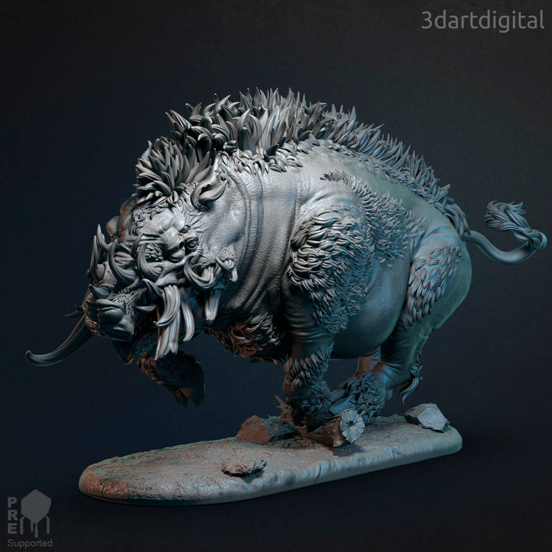 Dire Boar - Legendary Monsters - by 3dartDigital - Tabletop RPG Miniature - Roleplaying 3D Printed Fantasy Mini