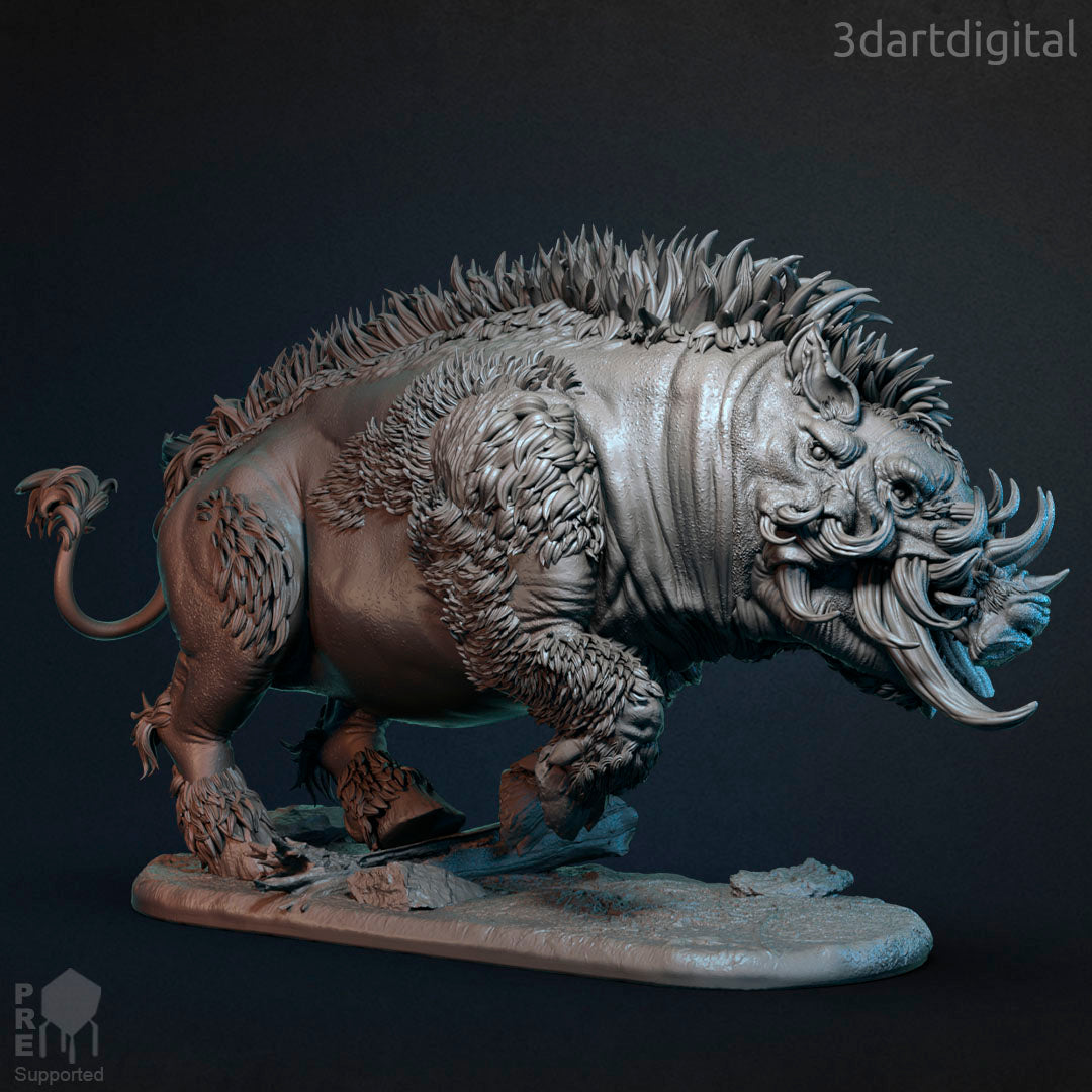 Dire Boar - Legendary Monsters - by 3dartDigital - Tabletop RPG Miniature - Roleplaying 3D Printed Fantasy Mini