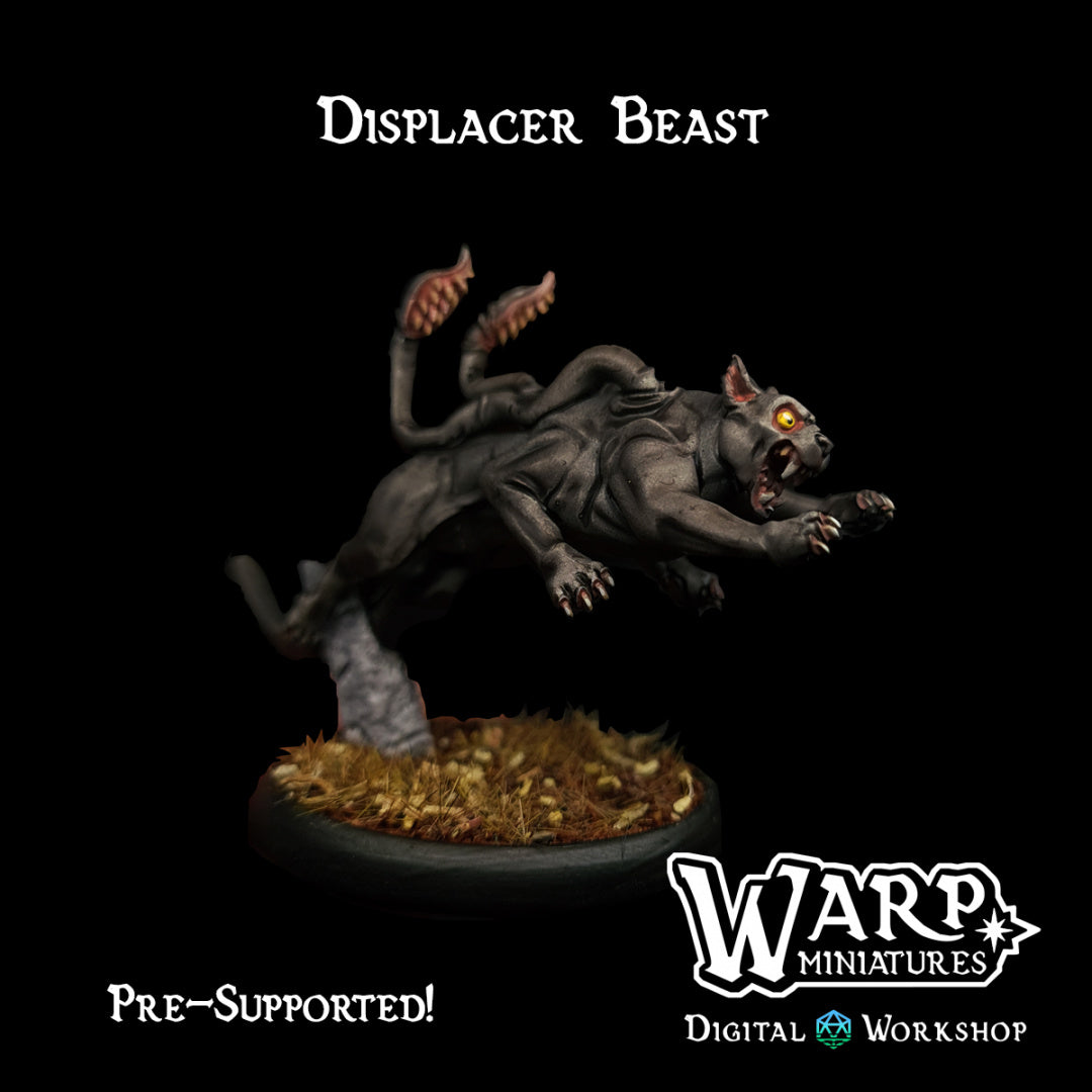 Displacer Beast - Dungeons and Dragons - by Warp Minis- Tabletop RPG Miniature - Roleplaying 3D Printed Fantasy Mini