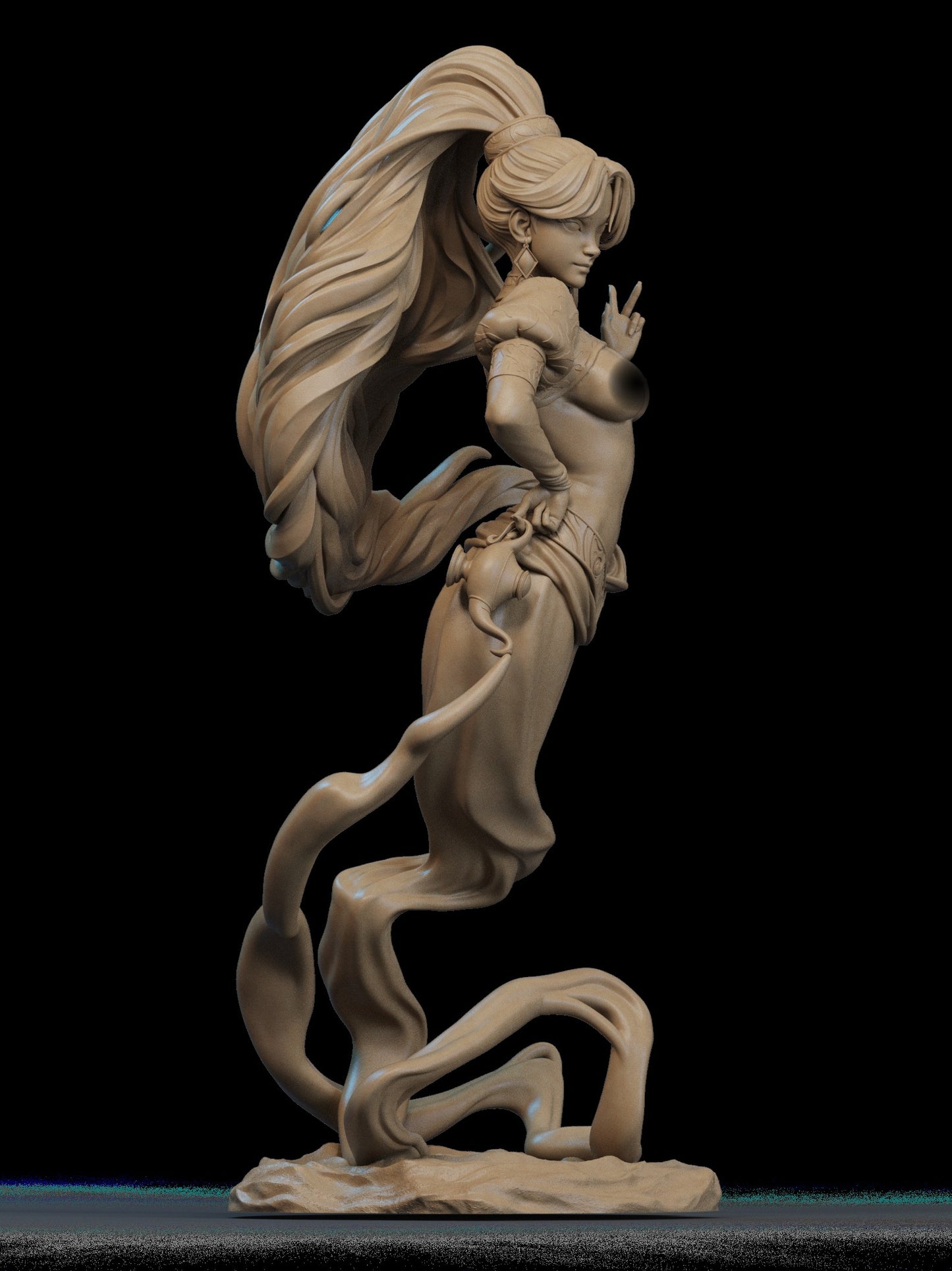 Djinn NSFW Sculpture (75mm to 500mm) - Unassembled/Unpainted/3D Print
