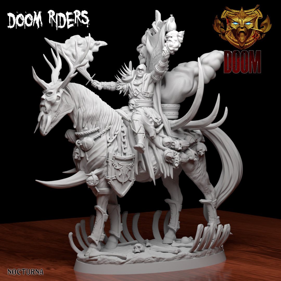 Doom Riders - Soldiers of the Doom Armies - by Noctuma Miniatures - Tabletop RPG Miniature - Roleplaying 3D Printed Fantasy Mini