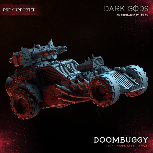 Doombuggy - High Speed Death Metal - by Dark Gods- Tabletop RPG Miniature - Roleplaying 3D Printed Fantasy Mini