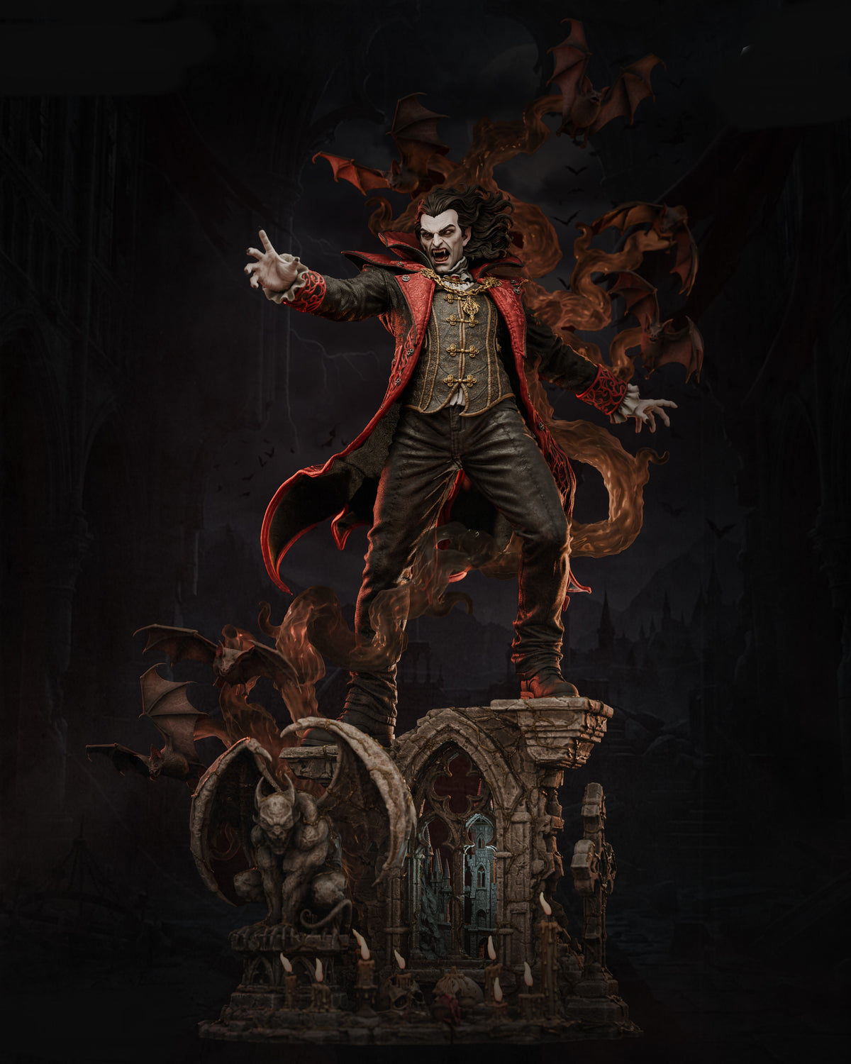 Dracula Sculpture(75mm to 500mm) - Unassembled/Unpainted/3D Print