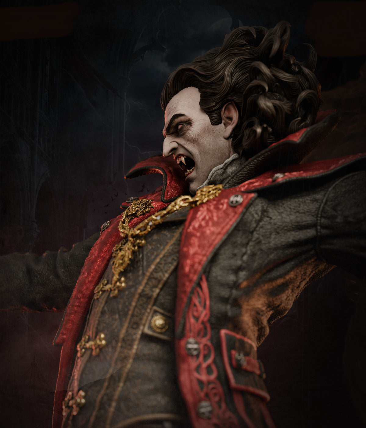 Dracula Sculpture(75mm to 500mm) - Unassembled/Unpainted/3D Print