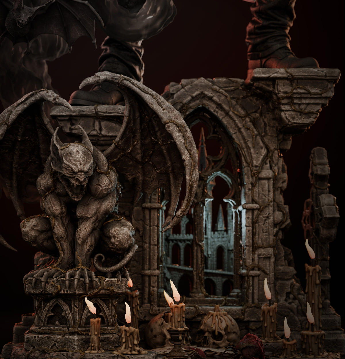 Dracula Sculpture(75mm to 500mm) - Unassembled/Unpainted/3D Print