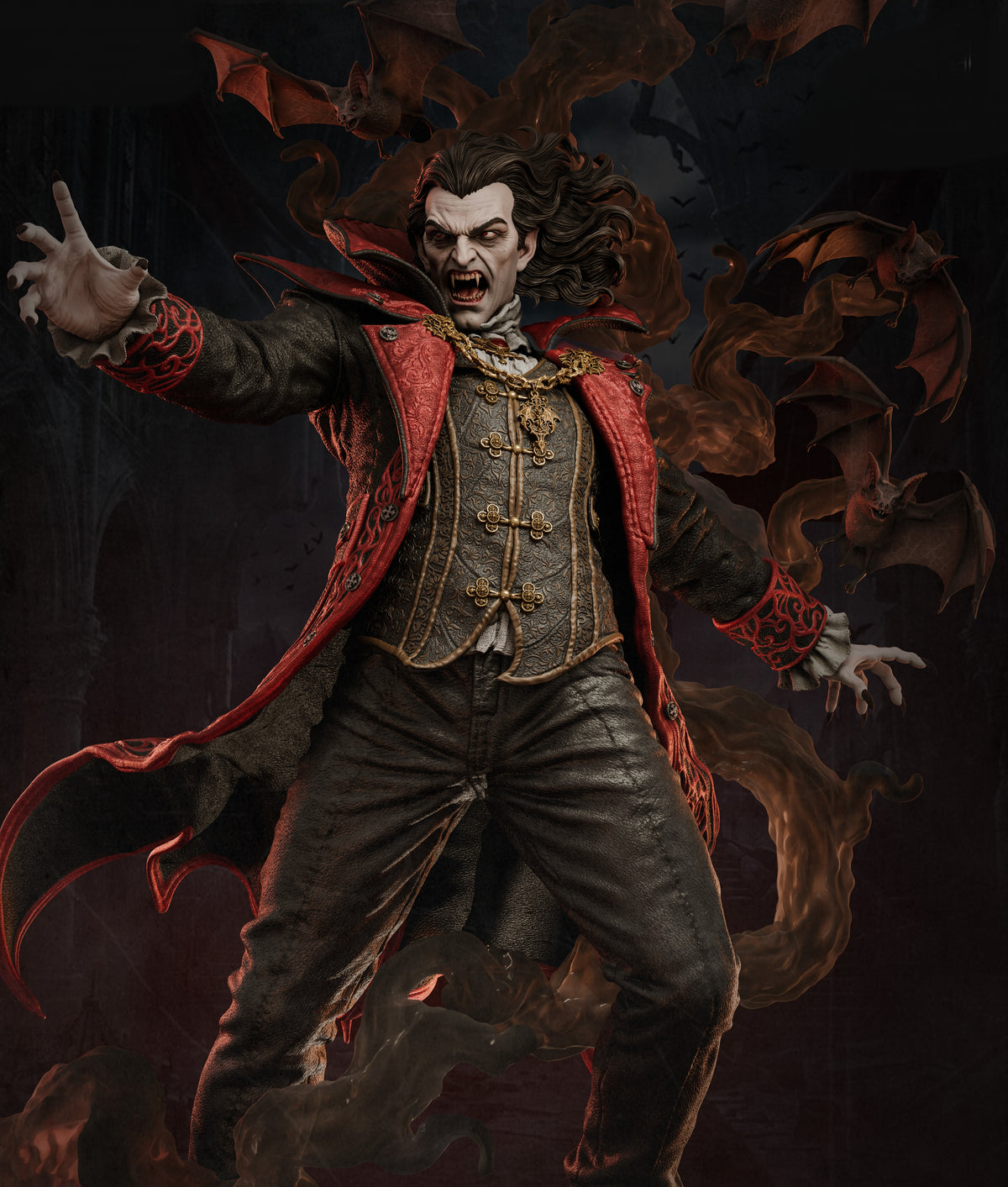 Dracula Sculpture(75mm to 500mm) - Unassembled/Unpainted/3D Print