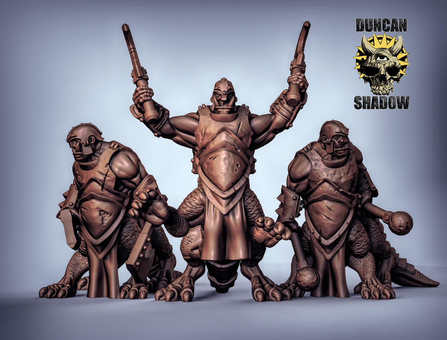 Dragon Ogres - Dungeons and Dragons - by Duncan Shadows - Tabletop RPG Miniature - Roleplaying 3D Printed Fantasy Mini