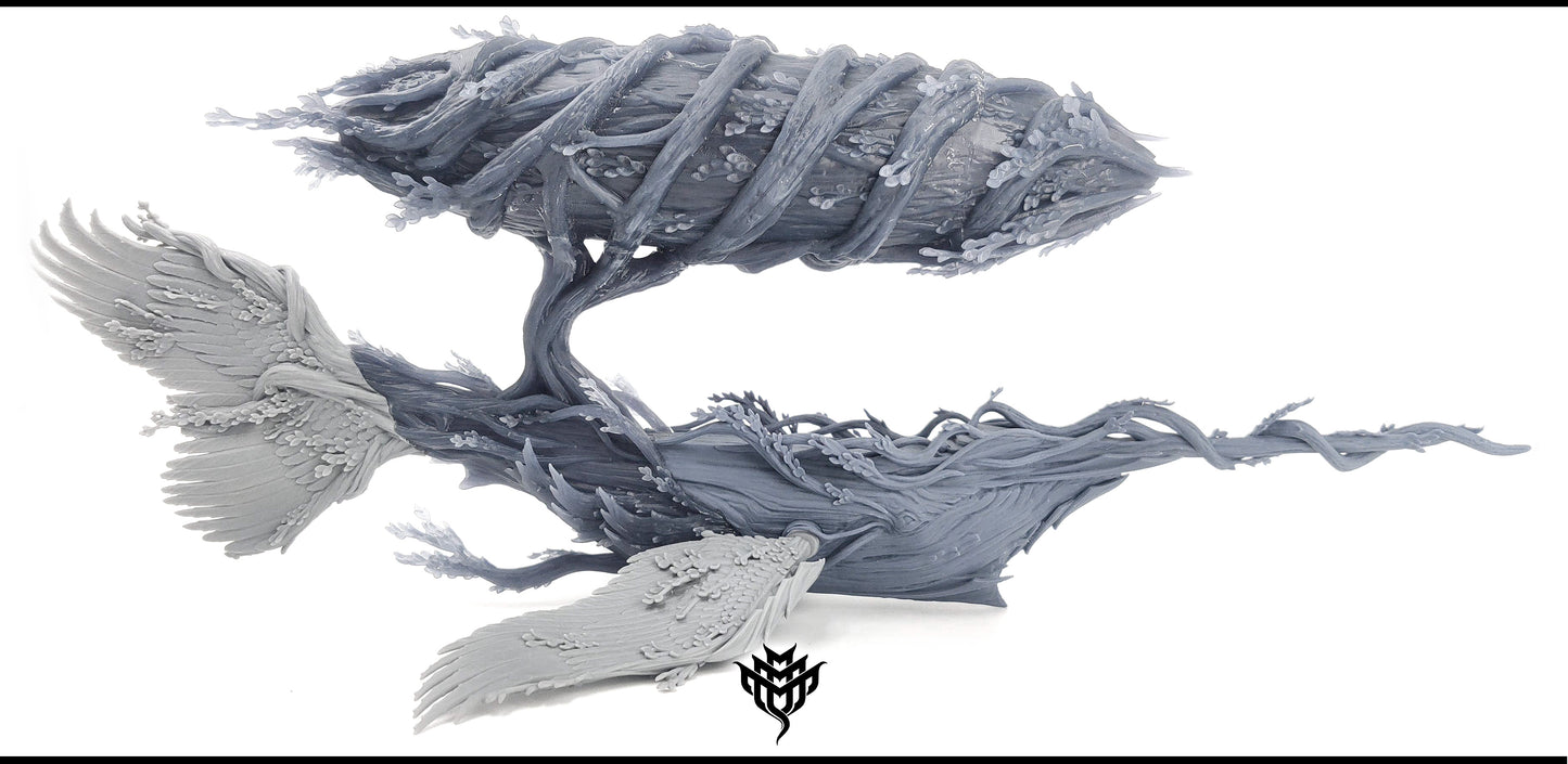 Drift Whale Dirigible - Wood Elf Ship - by Mini Monster Mayhem- Tabletop RPG Miniature - Roleplaying 3D Printed Fantasy Mini