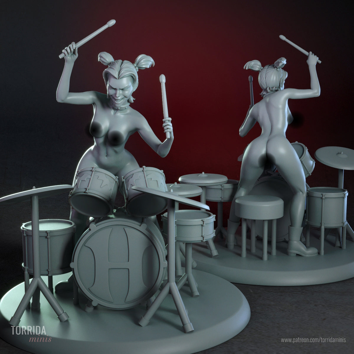 Dusk NSFW Sculpture (75mm to 500mm) - Unassembled/Unpainted/3D Print