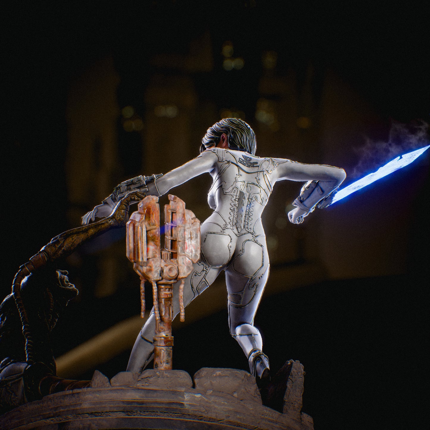 Eve - Stellar Blade Sculpture (75mm to 500mm) - Unassembled/Unpainted/3D Print