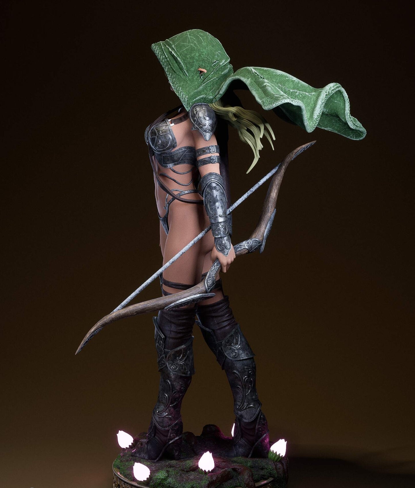 Elaria Shadownleaf: Elf Archer Sculpture (75mm to 500mm) - Unassembled/Unpainted/3D Print