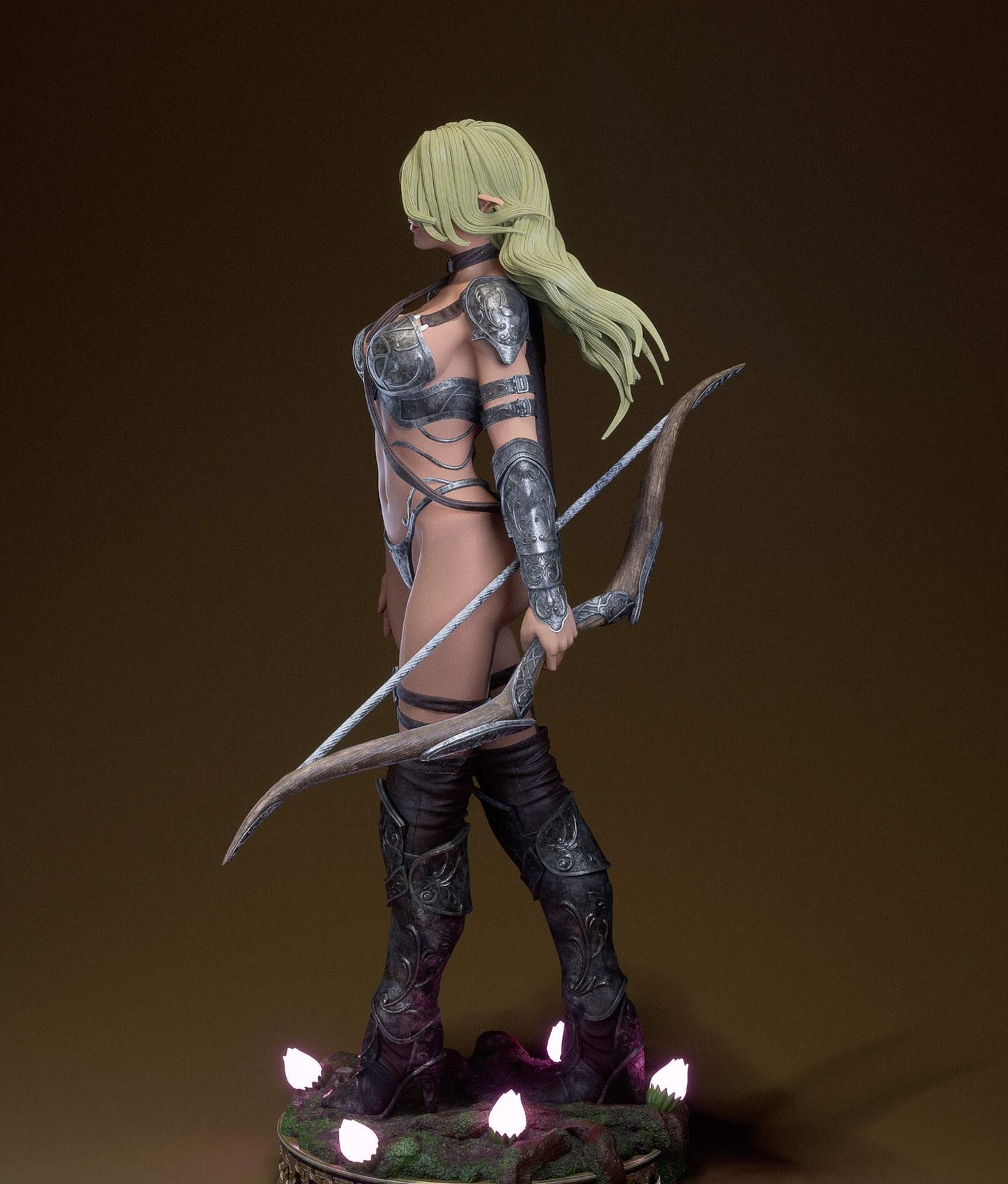 Elaria Shadownleaf: Elf Archer Sculpture (75mm to 500mm) - Unassembled/Unpainted/3D Print