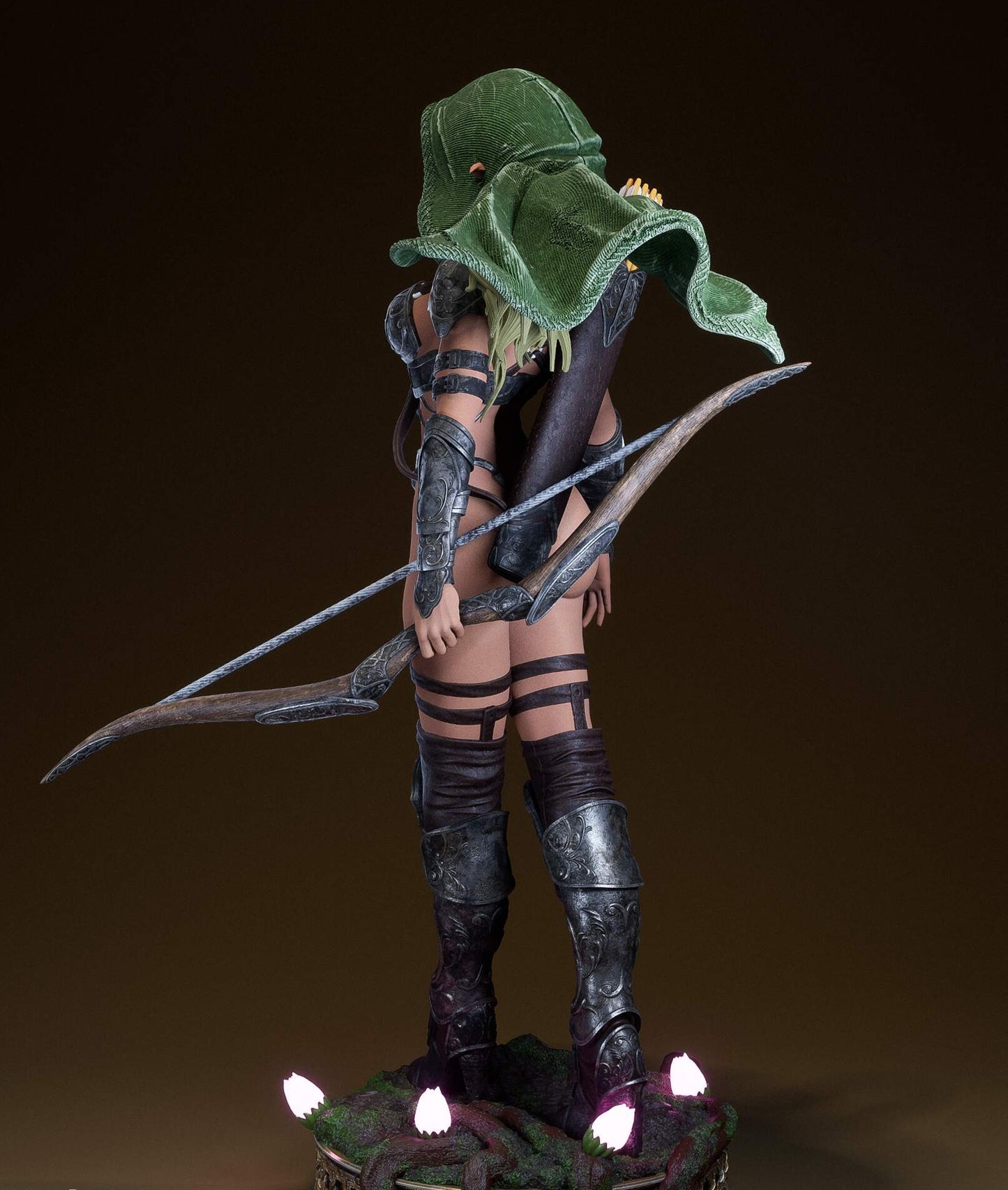 Elaria Shadownleaf: Elf Archer Sculpture (75mm to 500mm) - Unassembled/Unpainted/3D Print